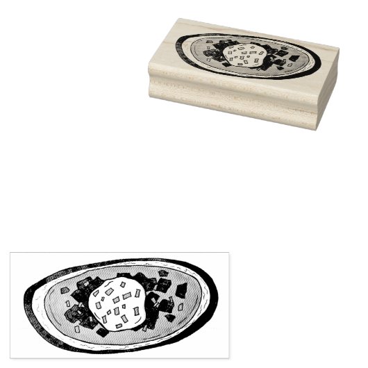 Aardappelmoessons Snack Food Appetizer Bacon Rubberstempel (Gestempeld)