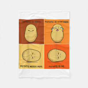 Aardappelmoot Vegetable Tater Vegan Lover Keto Fleece Deken