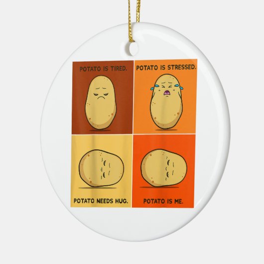 Aardappelmoot Vegetable Tater Vegan Lover Keto Keramisch Ornament (Links)