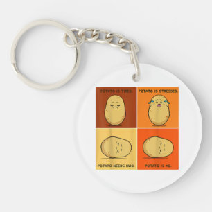 Aardappelmoot Vegetable Tater Vegan Lover Keto Sleutelhanger