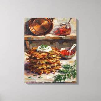 Aardappelpannekoeken Keuken Stilleven Canvas Afdruk
