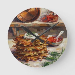 Aardappelpannekoeken Keuken Stilleven Ronde Klok
