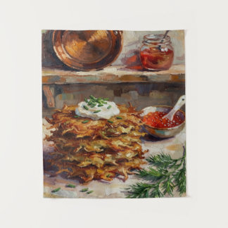 Aardappelpannekoeken Keuken Stilleven Wandkleed