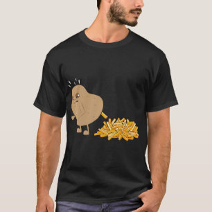 Aardappelpooping fruitig Franse fruitig aardappell T-shirt