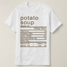 aardappelsoep Voedingsfeiten label T-shirt