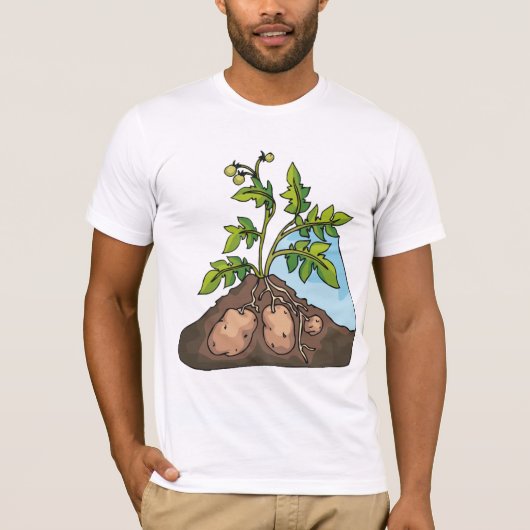 Aardappelteelt Mannen T-shirt (Voorkant)
