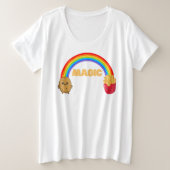 Aardappeltransformatie op chips met een regenboog grote maat t-shirt (Design voorkant)