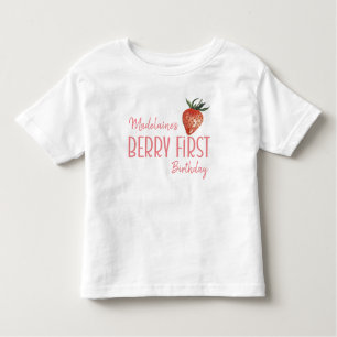 Aardbei 1e bes Eerste Verjaardag Kinder Shirts