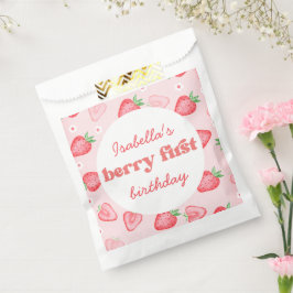Aardbei 1e verjaardag bedankzakje
