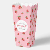 Aardbei 1e verjaardag Berry First Bedankdoosjes (Achterkant)