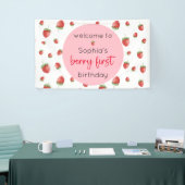 Aardbei 1e verjaardag Berry First Spandoek (Beurs)