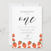 Aardbei 1e verjaardag kaart (Voorkant)