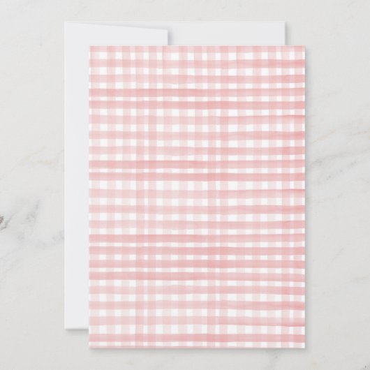 Aardbei 1e verjaardag Uitnodiging eerste Berry Swe (Achterkant)