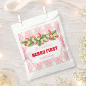 Aardbei 1e verjaardag van Berry First Bedankzakje (Geknipt)