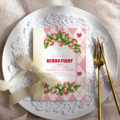 Aardbei 1e verjaardag van Berry First Kaart