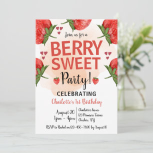 Aardbei 1e verjaardag van Berry Sweet Kaart
