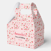 Aardbei 1e verjaardagsfeestje bes eerste bedankdoosjes (Voorkant)