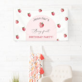 Aardbei 1e verjaardagsfeestje spandoek (Insitu)