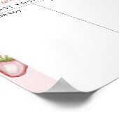 Aardbei 1e verjaardagsfeestje wat zal Baby zijn Poster (Hoek)