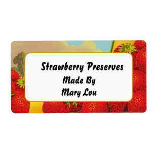 Aardbei Aangepaste fruitlabels Etiket