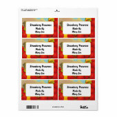 Aardbei Aangepaste fruitlabels Etiket (Full Sheet)