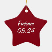 Aardbei-Baby Keramisch Ornament (Achterkant)