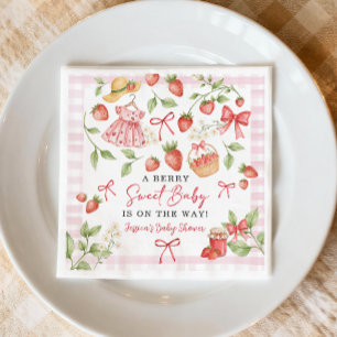 Aardbei Baby Shower Bes Zweet Boerenmarkt Servet