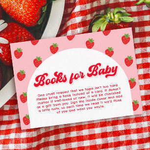 Aardbei Baby shower Boek Aanvraag Informatiekaartje