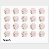 Aardbei Baby shower dank u Ronde Sticker (Vel)