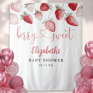 Aardbei Baby Shower Fotobackdrop Wandkleed