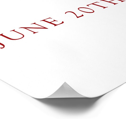 Aardbei | Baby shower welkomstbord Poster (Hoek)