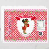Aardbei Baby thema rode Gingham Chip Bag (Voorkant / Achterkant)