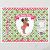 Aardbei Baby Thema Roze Groen Gingham Chip Bag (Voorkant)