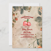 Aardbei Baby Zoete Shower Kaart (Voorkant)
