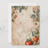 Aardbei Baby Zoete Shower Kaart (Achterkant)