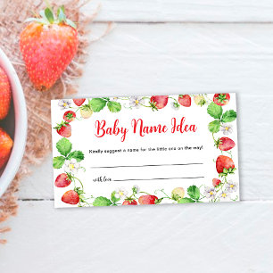 Aardbei Babynamen Idee Spel Ticket Informatiekaartje