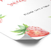 Aardbei - baby's zijn zoet poster (Hoek)