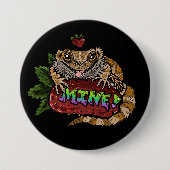 Aardbei Beardie Dragon "MINE" Ronde Button 7,6 Cm (Voorkant)