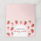 Aardbei Berry Eerste Verjaardag Dank u kaart (Buitenkant ongevouwen)