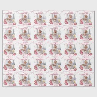 Aardbei Berry First Birthday Cadeaupapier