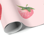 Aardbei Berry First Birthday Cadeaupapier (Rol Hoek)