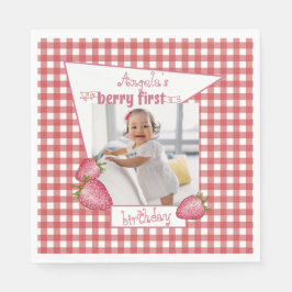 Aardbei Berry First Birthday Servet