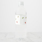 Aardbei Berry First Girl 1e verjaardag Waterfles Etiket (Achterkant)