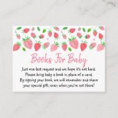Aardbei Berry Sweet Baby shower Book Request Reque Informatiekaartje (Voorkant)