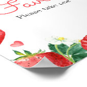 Aardbei Berry Sweet Baby shower Favors Poster (Hoek)