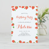 Aardbei Berry Sweet Birthday Kaart (Staand voorkant)