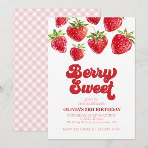 Aardbei Berry Sweet Birthday Kaart