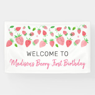 Aardbei Berry Sweet Birthday Spandoek