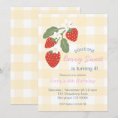 Aardbei Berry Sweet Country Lente Verjaardag Kaart (Voorkant / Achterkant)