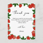 Aardbei Berry Sweet Fruit dank u Briefkaart (Voorkant)